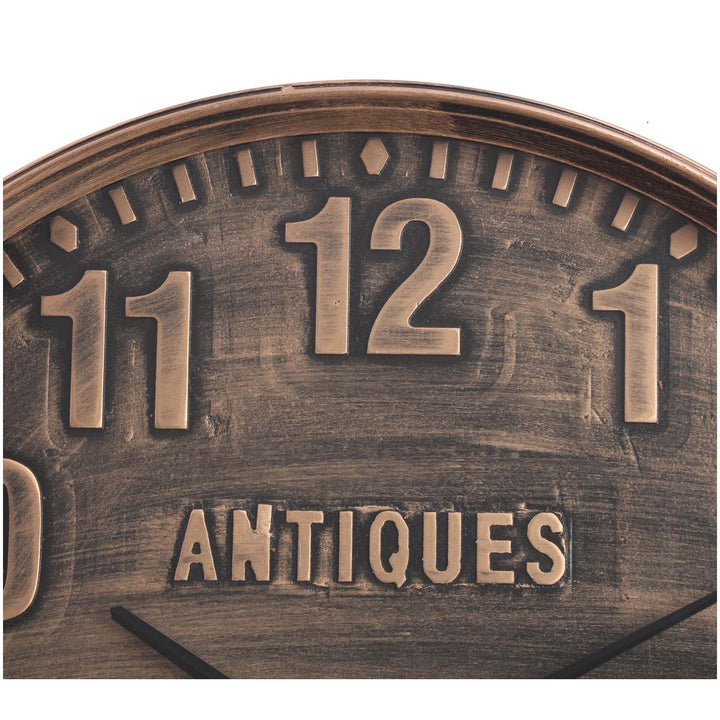 Chilli Decor Caesar Antique Bronze Wash Metal Moving Gears Wall Clock 60cm TQ-Y690 5