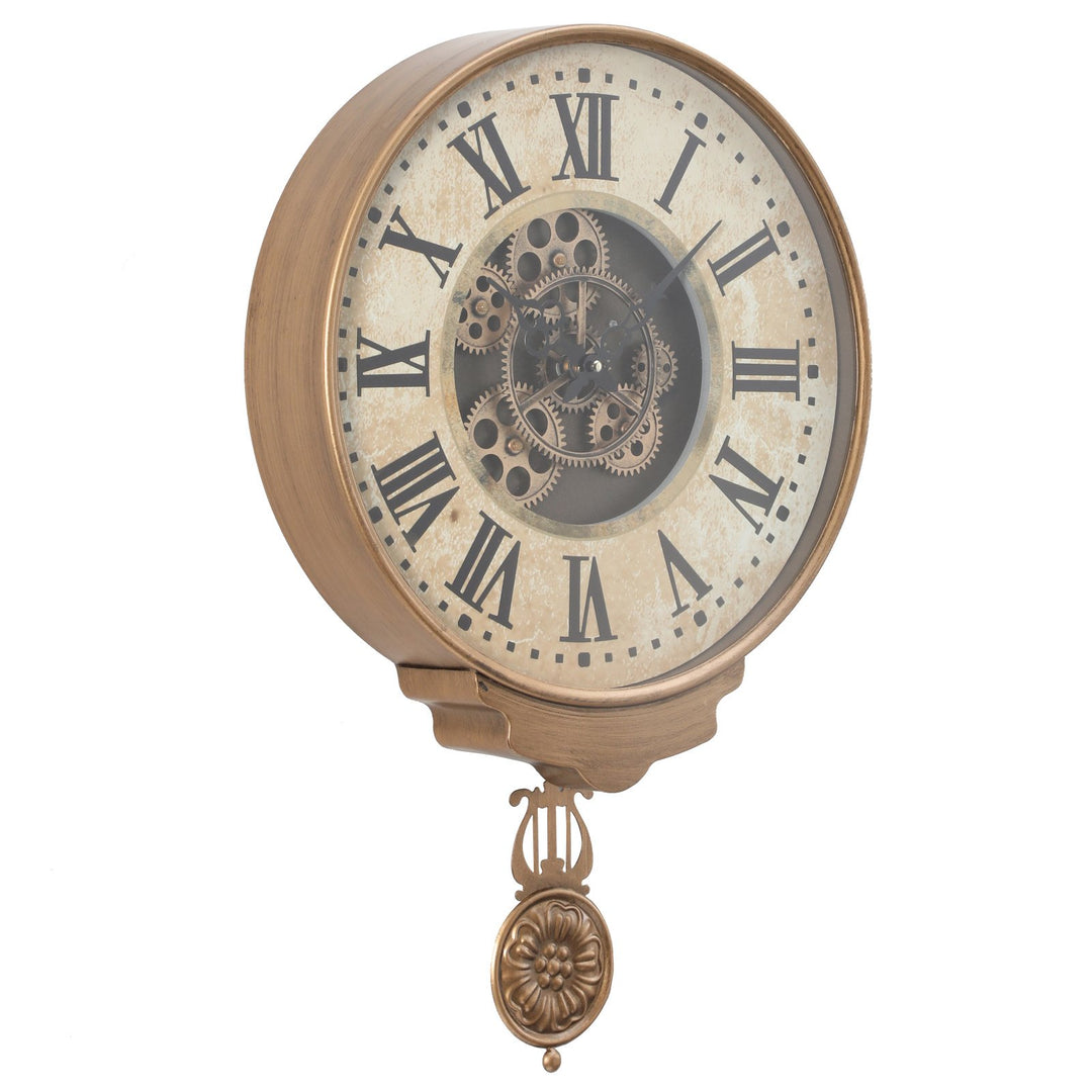 Chilli Decor Cambridge Pendulum Metal Moving Gears Wall Clock 63cm TQ-Y721 2