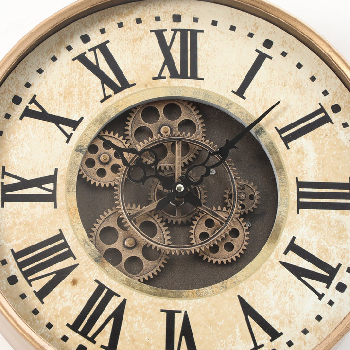 Chilli Decor Cambridge Pendulum Metal Moving Gears Wall Clock 63cm TQ-Y721 3