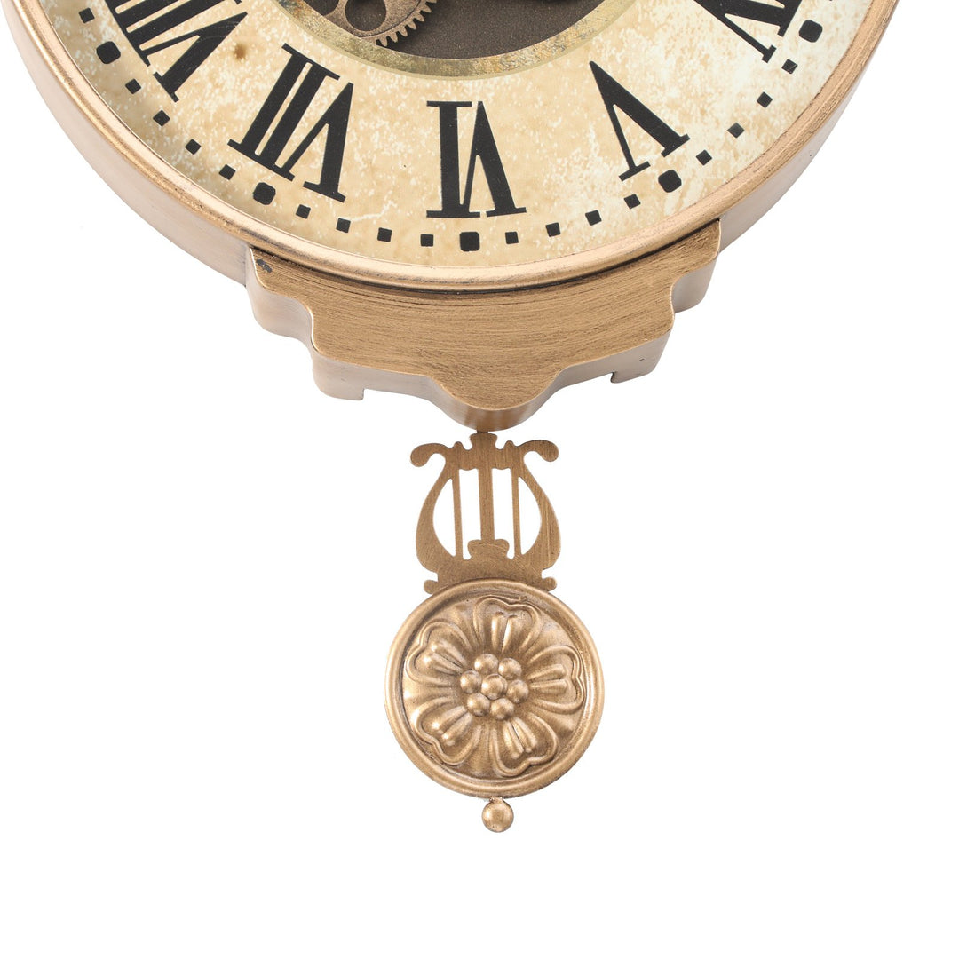 Chilli Decor Cambridge Pendulum Metal Moving Gears Wall Clock 63cm TQ-Y721 4