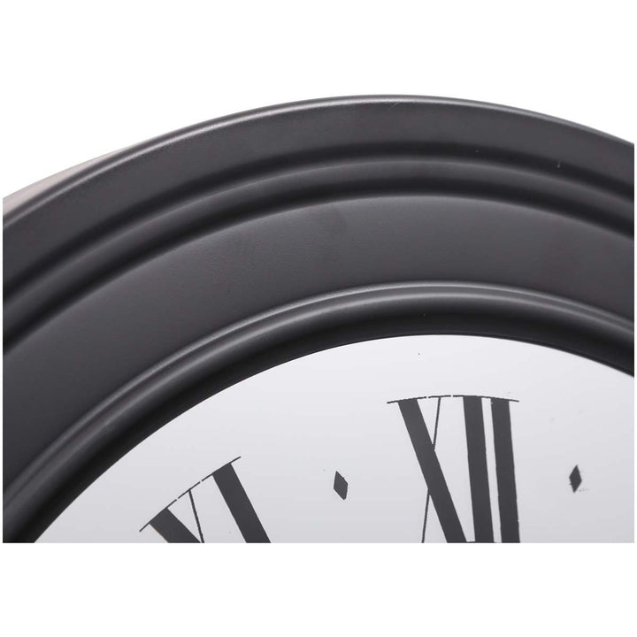 Chilli Decor Champs Elysees Mirrored Black Silver Moving Gears Wall Clock 80cm TQ-Y617 8