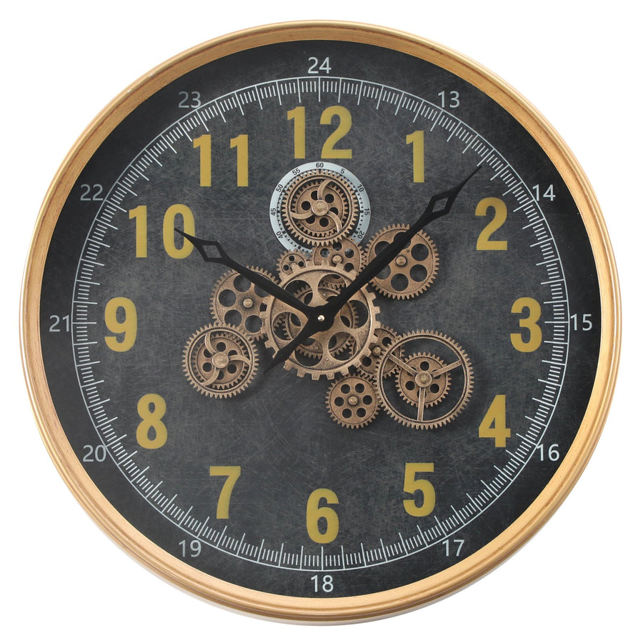 Chilli Decor Columbus Industrial Metal Moving Gears Wall Clock 60cm TQ-Y724 1