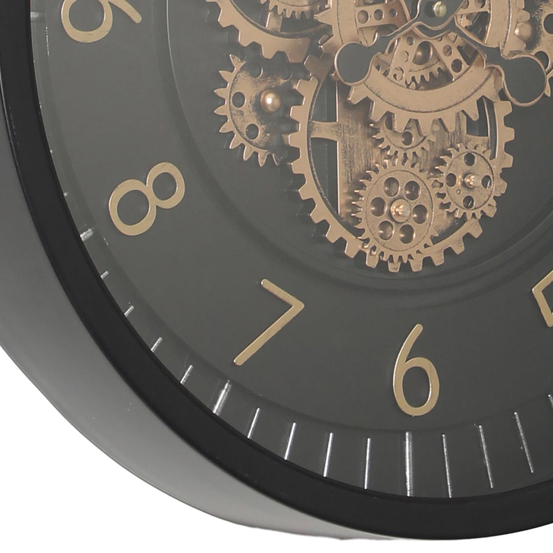 Chilli Decor Dyson Modern Black Metal Moving Gears Wall Clock 46cm TQ-Y751 4