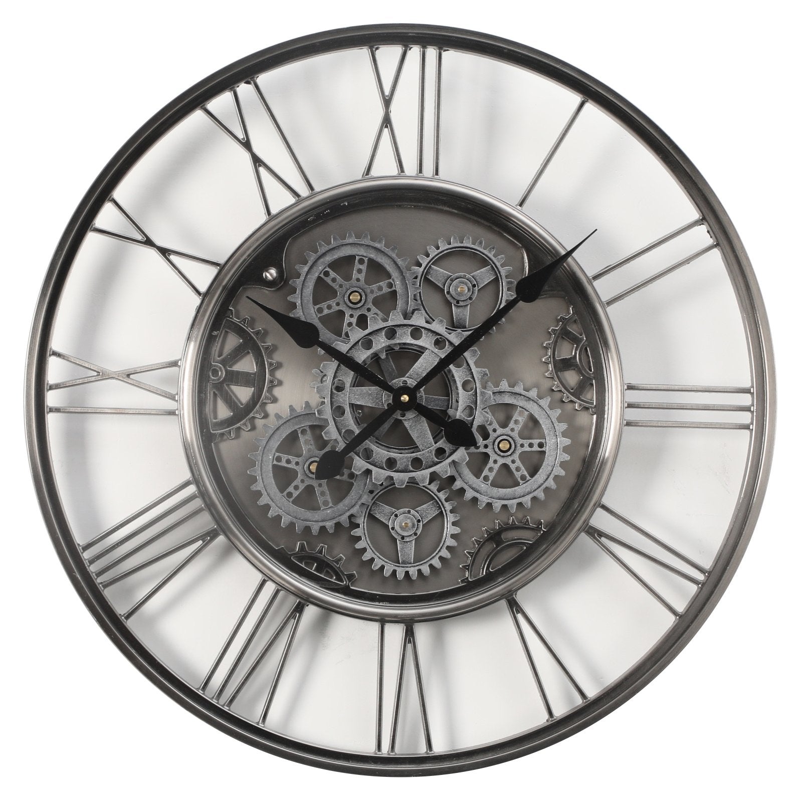 Chilli Decor Greenwich Iron Metal Moving Gears Wall Clock 60cm TQ-Y727 1 #size_60cm