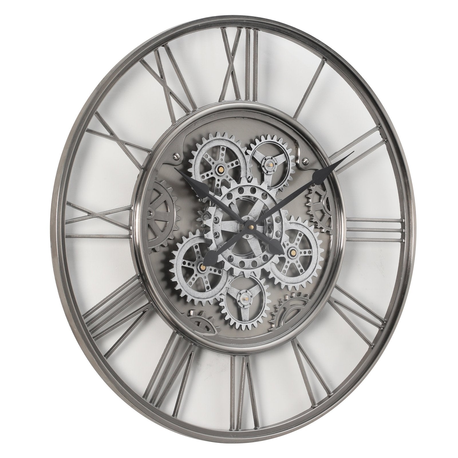 Chilli Decor Greenwich Iron Metal Moving Gears Wall Clock 60cm TQ-Y727 2 #size_60cm