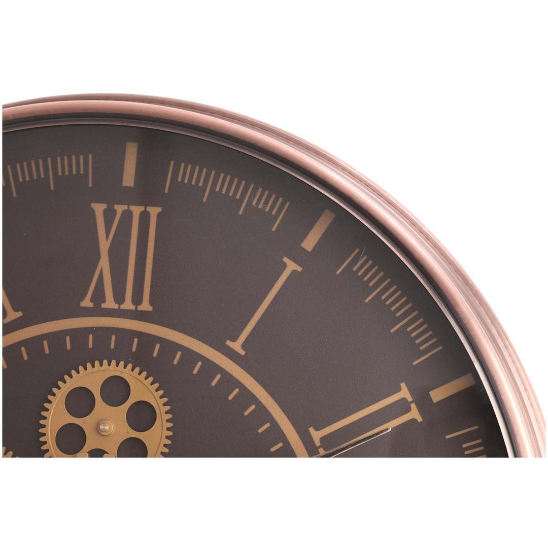 Chilli Decor Hera Rose Gold Copper Metal Moving Gears Wall Clock 55cm TQ-Y688 6