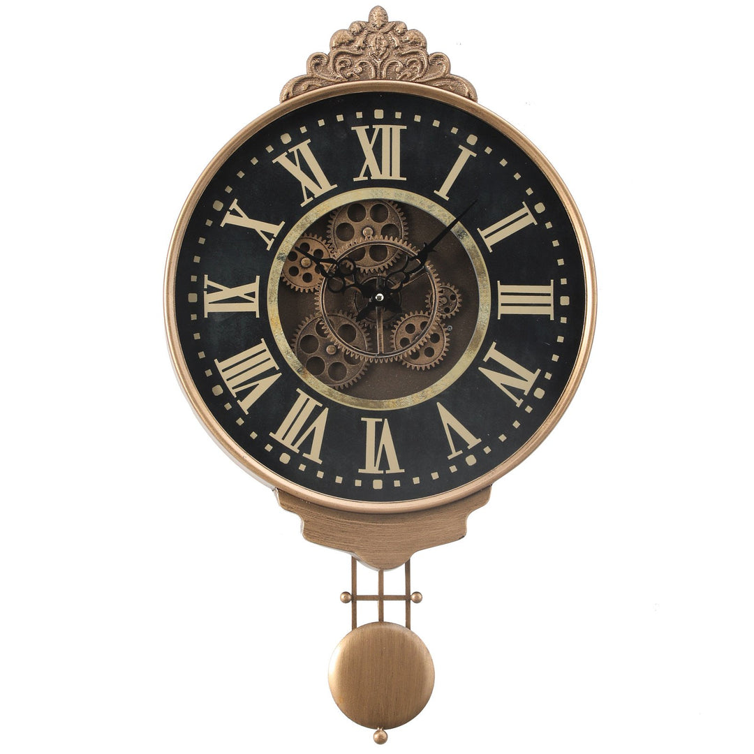 Chilli Decor Kent Pendulum Metal Metal Moving Gears Wall Clock 63cm TQ-Y722 1