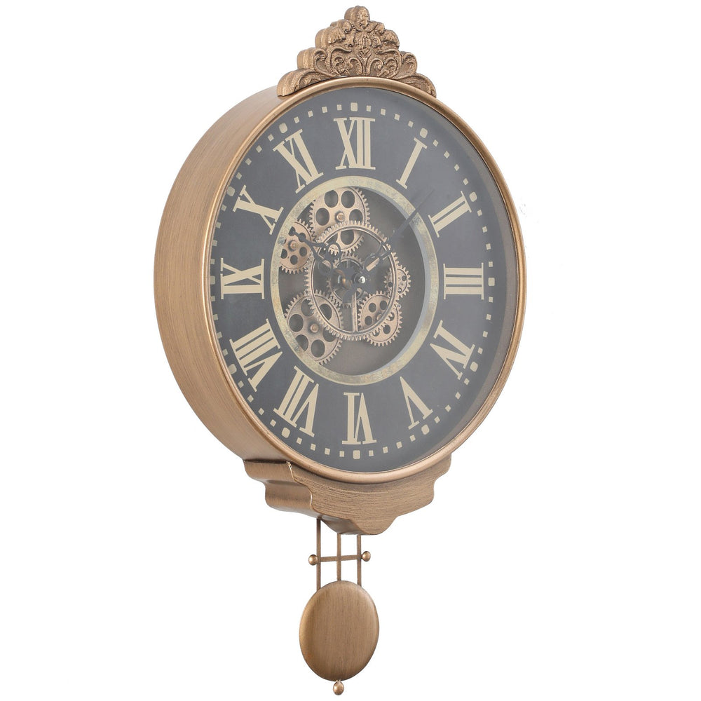 Chilli Decor Kent Pendulum Metal Metal Moving Gears Wall Clock 63cm TQ-Y722 2
