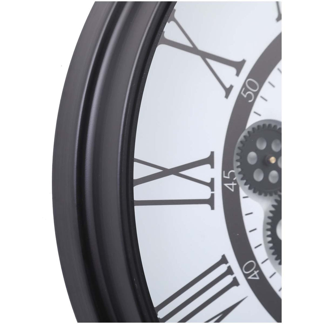 Chilli Decor London Modern Metal Moving Gears Wall Clock White 55cm TQ-Y671 4