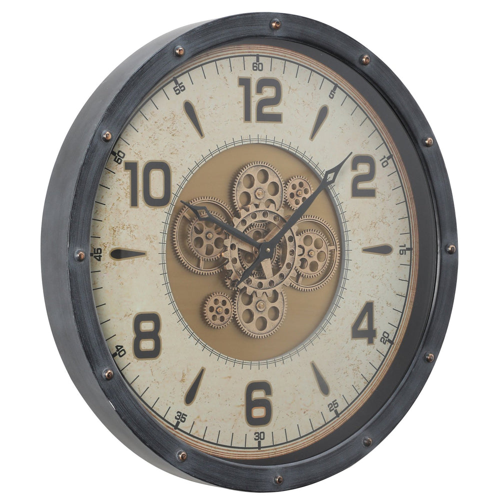 Chilli Decor Magellan Industrial Metal Moving Gears Wall Clock 72cm TQ-Y723 2