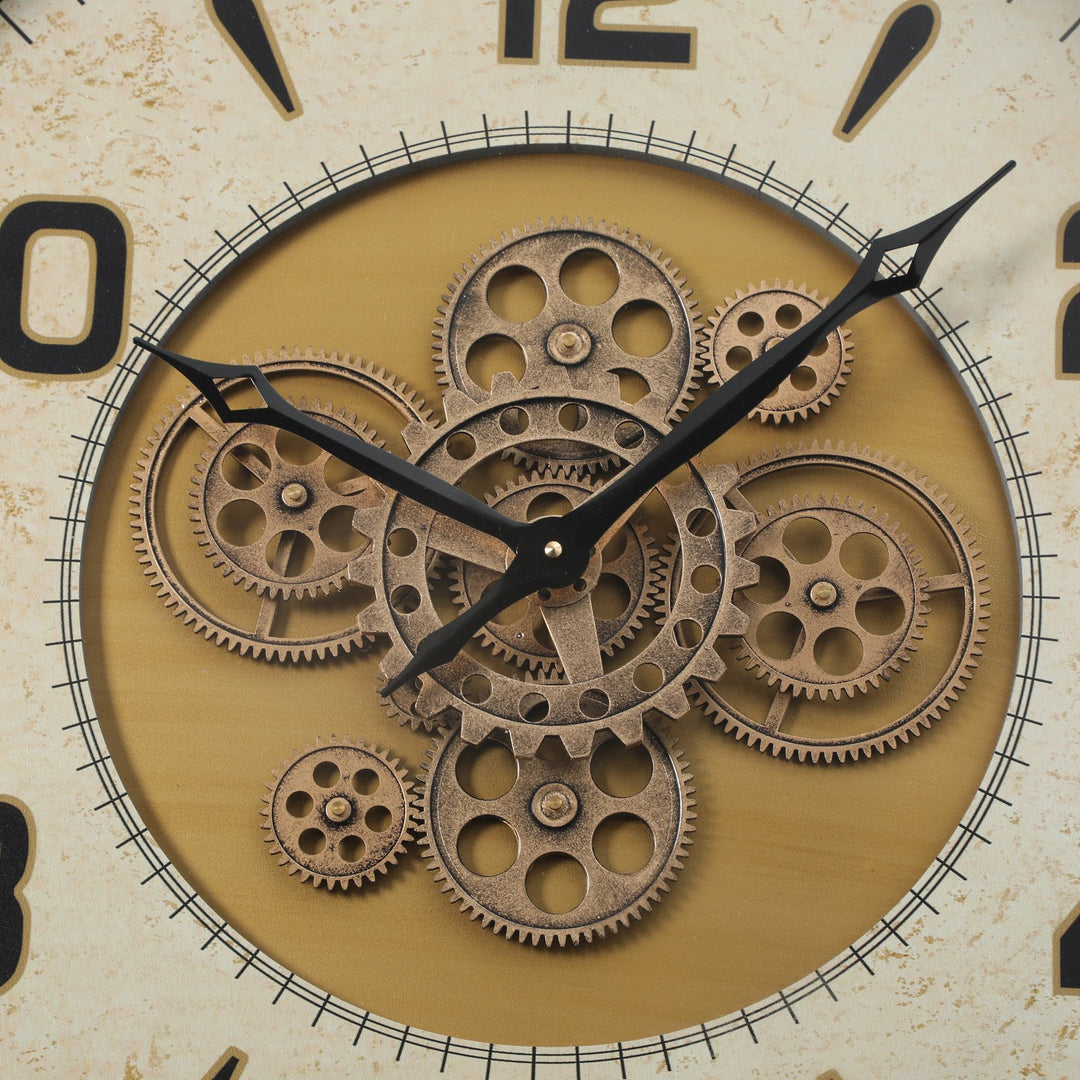 Chilli Decor Magellan Industrial Metal Moving Gears Wall Clock 72cm TQ-Y723 3