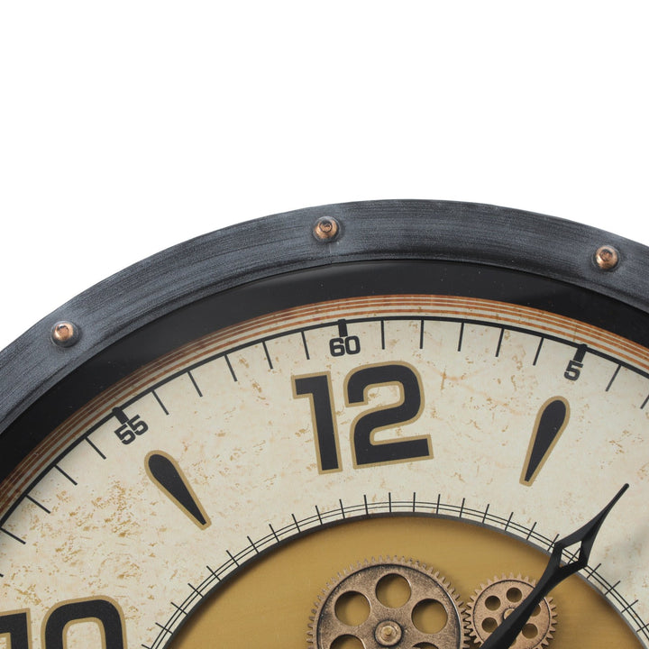Chilli Decor Magellan Industrial Metal Moving Gears Wall Clock 72cm TQ-Y723 4