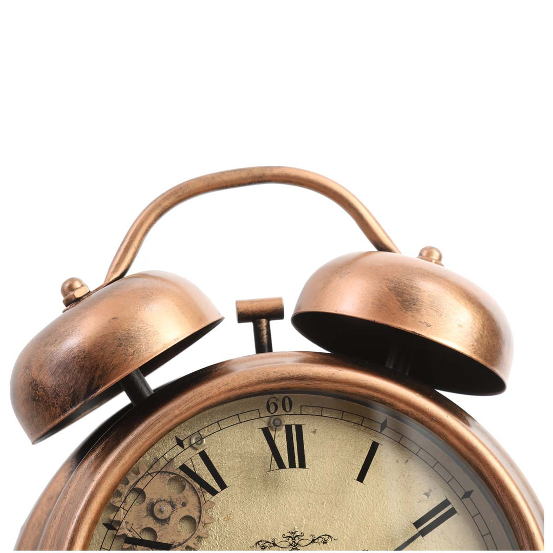 Chilli Decor Newton Twin Bell Moving Gears Desk Clock Copper 25cm TQ-Y629A 5