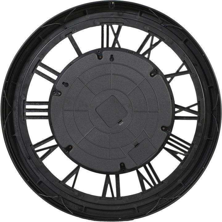Chilli Decor Valentino Black Metal Moving Gears Wall Clock 60cm TQ-Y755 6