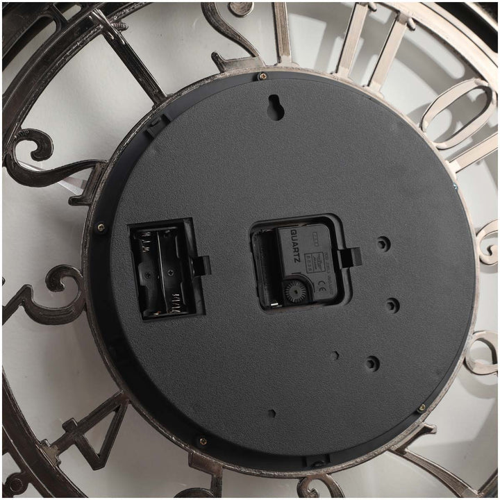 Chilli Decor Windsor Industrial Copper Wash Iron Moving Gears Wall Clock 55cm TQ-Y693 8