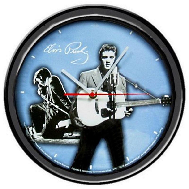 Collectables Elvis Blue Wall Clock 30cm OPWCPEG 1