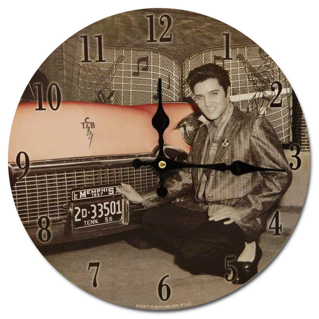 Collectables Elvis Presley Memphis Car Wall Clock 30cm OPWC8777 1