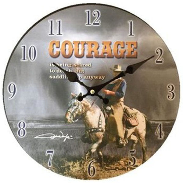 Collectables John Wayne Courage Wall Clock 30cm OPWC5843 1