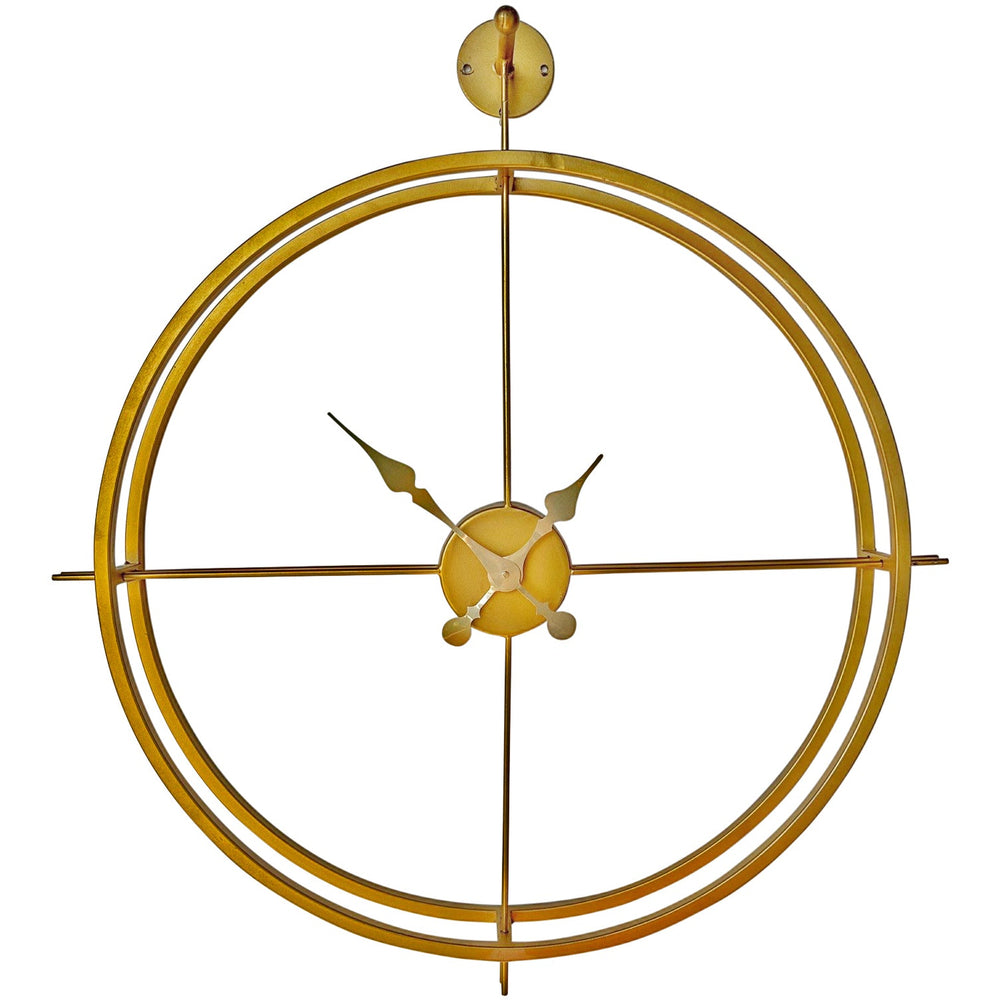 Darlin Tiffany Minimal Golden Metal Skeleton Wall Clock 81cm CL20004 3