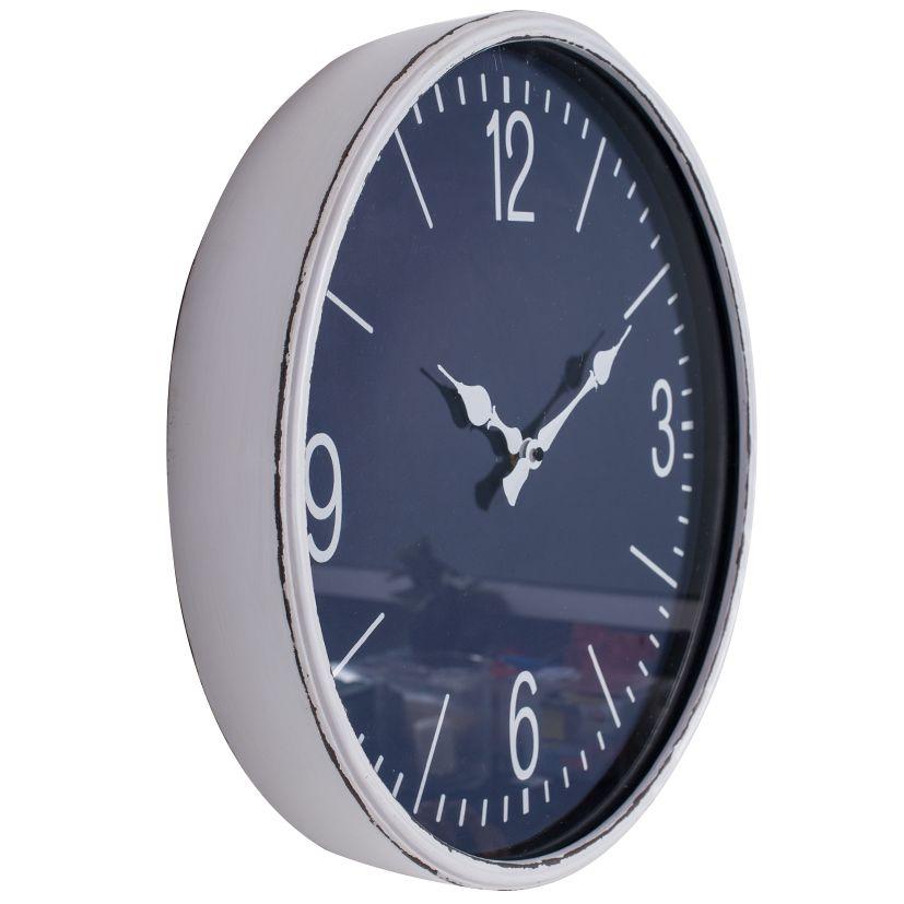 Debonaire Alice Metal Case Glass Front Wall Clock Lapis Blue 40cm CL675-Lapis 2