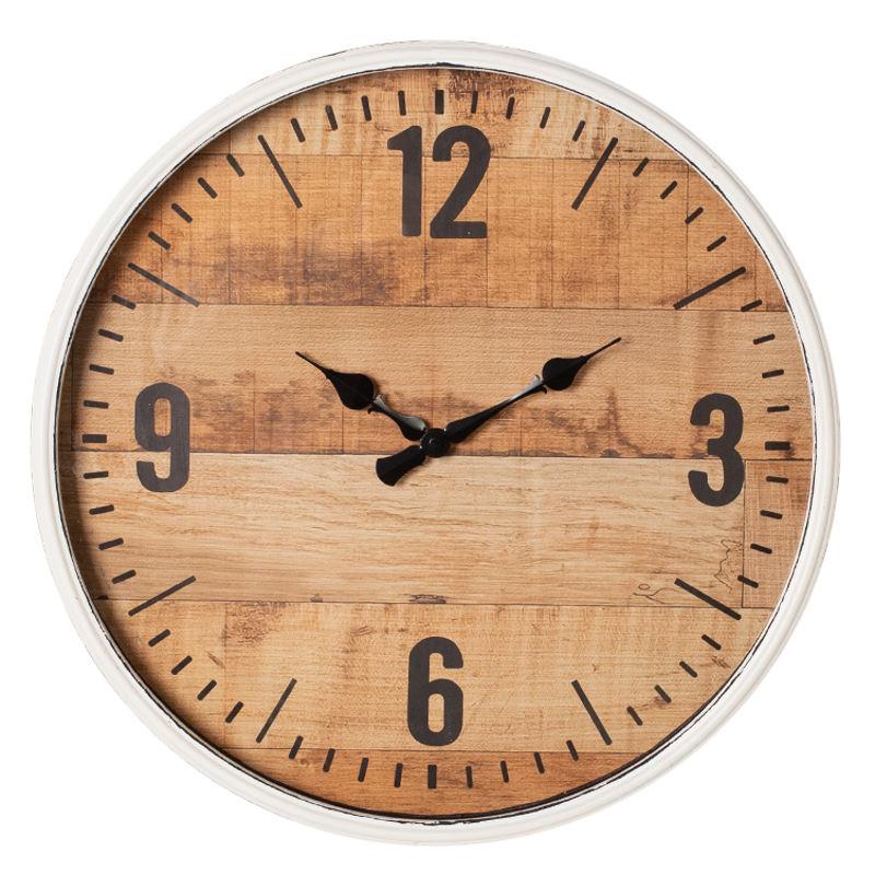 Debonaire Arbre Brown Boards Metal Wall Clock 41cm CL675-Arbre 1