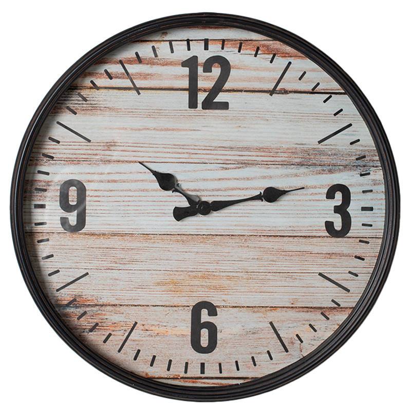 Debonaire Bois Boards Metal Wall Clock 41cm CL675-Bois 1