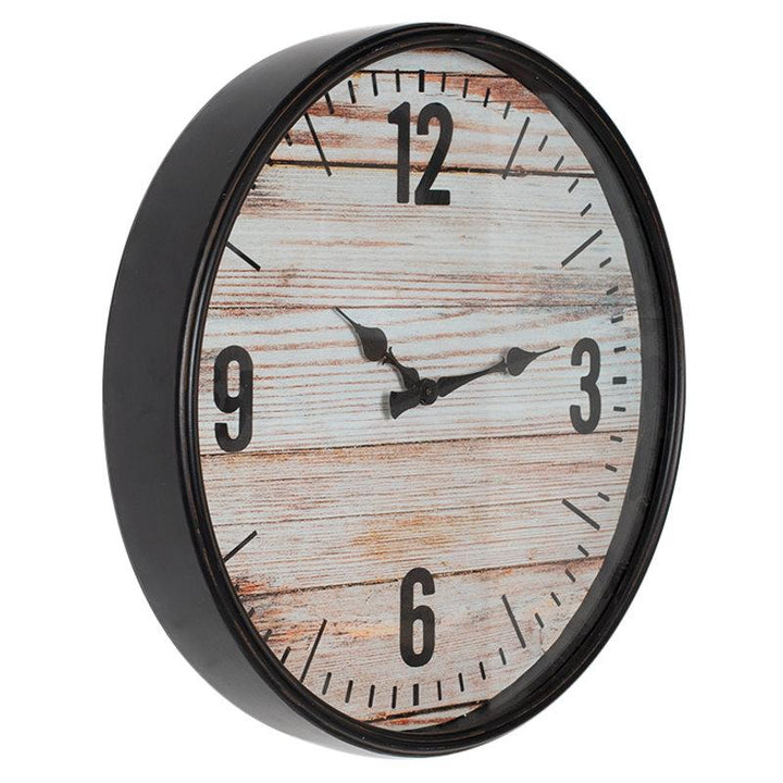 Debonaire Bois Boards Metal Wall Clock 41cm CL675-Bois 2