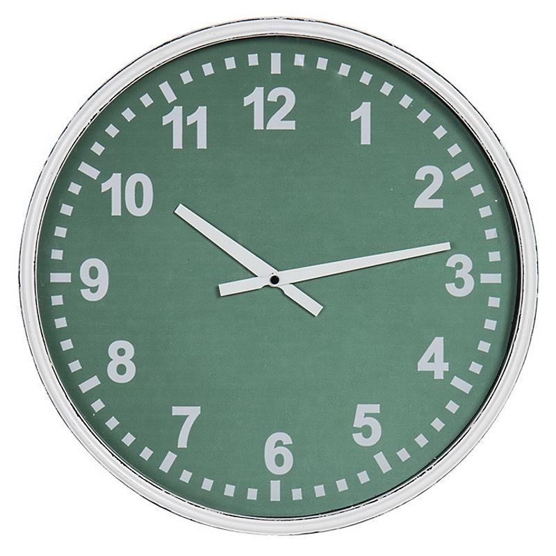 Debonaire Jewel Distressed Green Metal Wall Clock 41cm CL676-Jewel 1