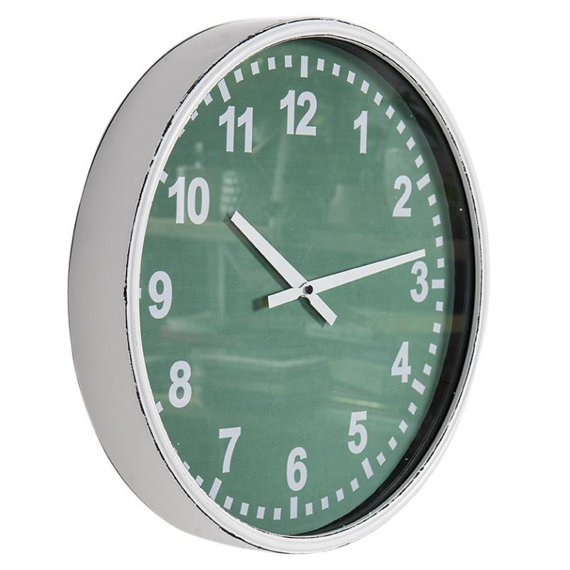 Debonaire Jewel Distressed Green Metal Wall Clock 41cm CL676-Jewel 2