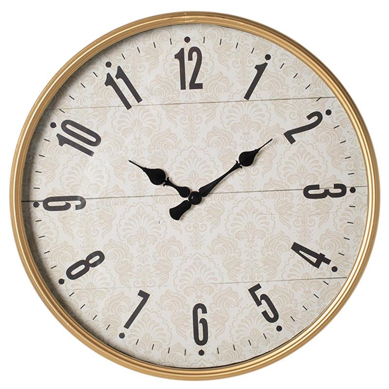 Debonaire Julia Ornate Pattern Gold Metal Wall Clock 41cm CL676-Gold 1