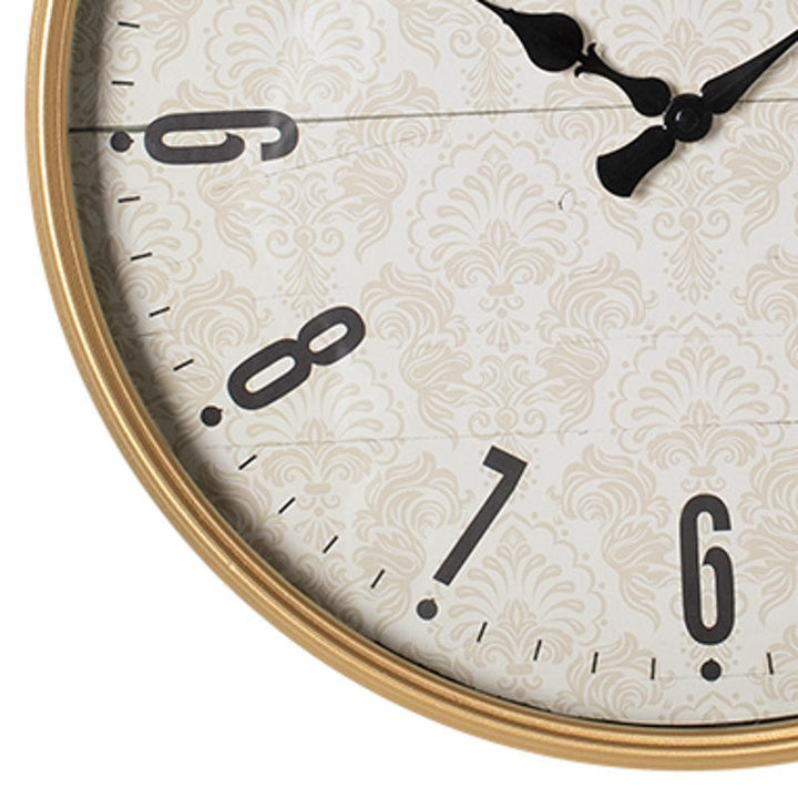 Debonaire Julia Ornate Pattern Gold Metal Wall Clock 41cm CL676-Gold 4