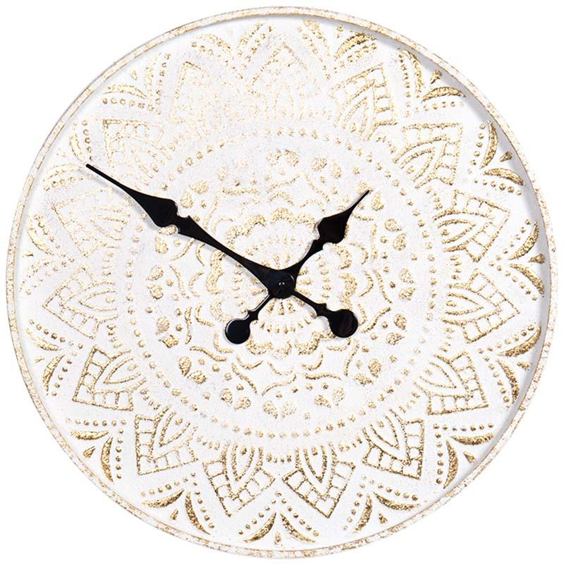 Debonaire Kaya Pressed Metal Pattern Wall Clock 50cm CL711-Kaya 1