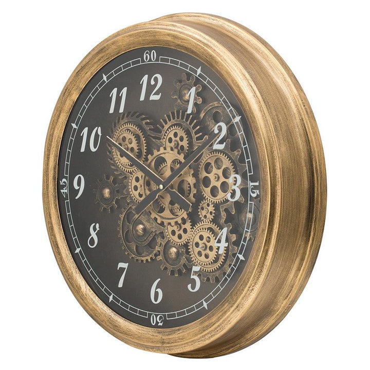 Divinity Intricate Gold Moving Cogs Wall Clock 53cm 48063 1