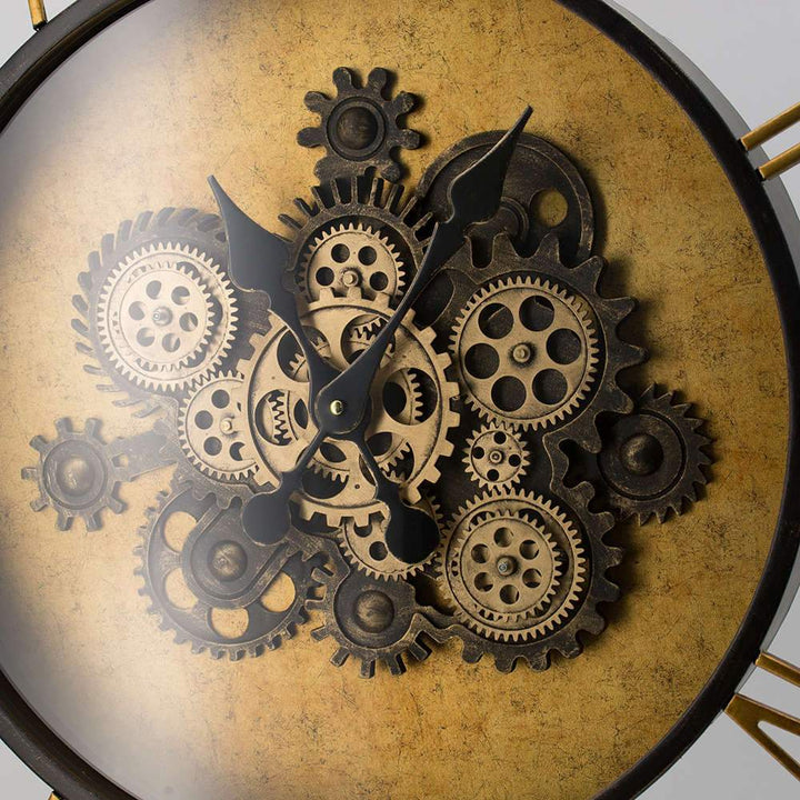 Divinity Intricate Gold Moving Cogs Wall Clock 53cm 48063 4