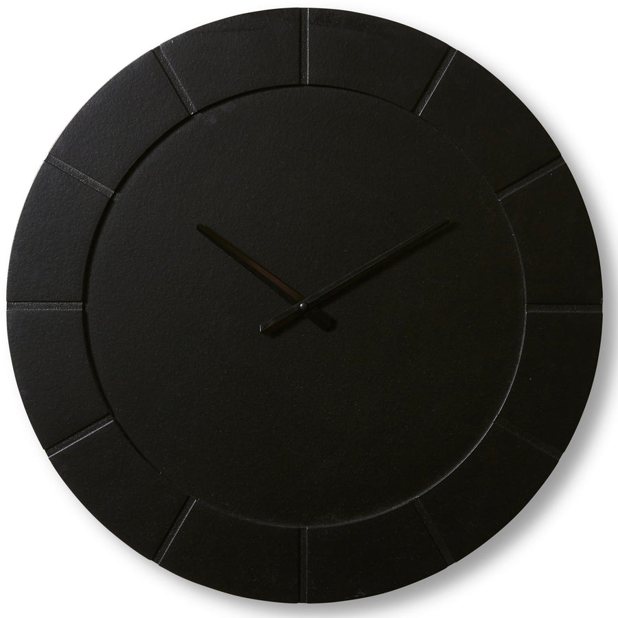 Elme Living Dakari Minimal Designer Debossed Markers Wall Clock Black 60cm WL.006.BK 1