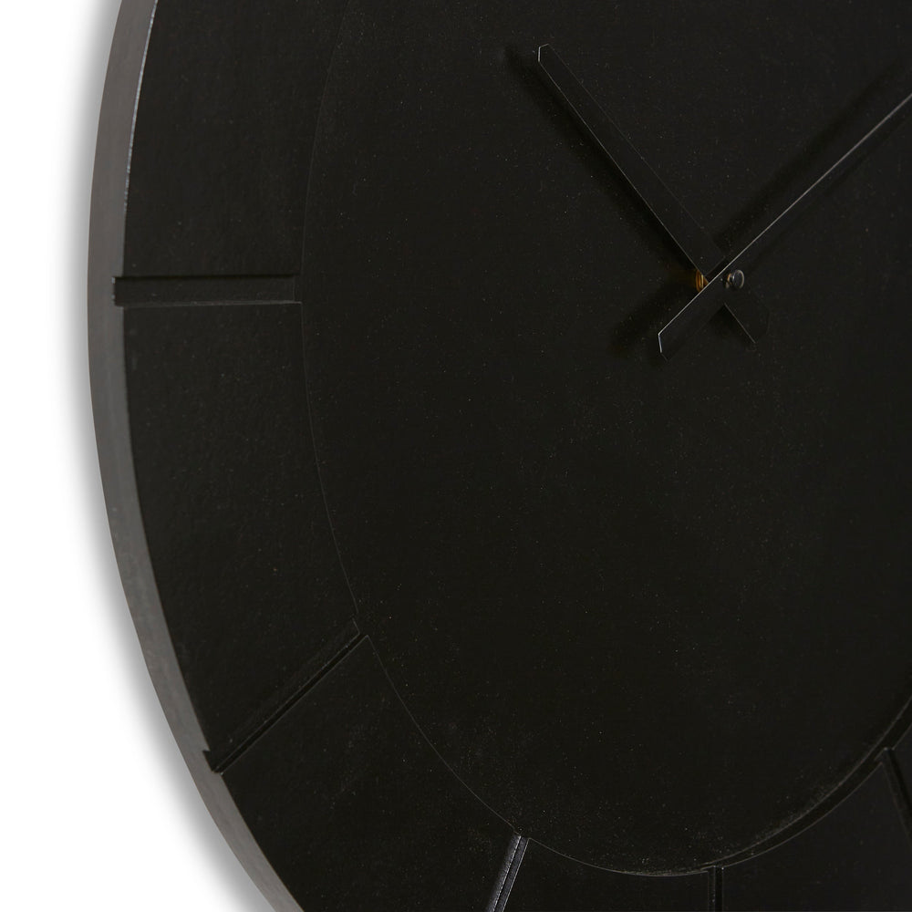Elme Living Dakari Minimal Designer Debossed Markers Wall Clock Black 60cm WL.006.BK 2