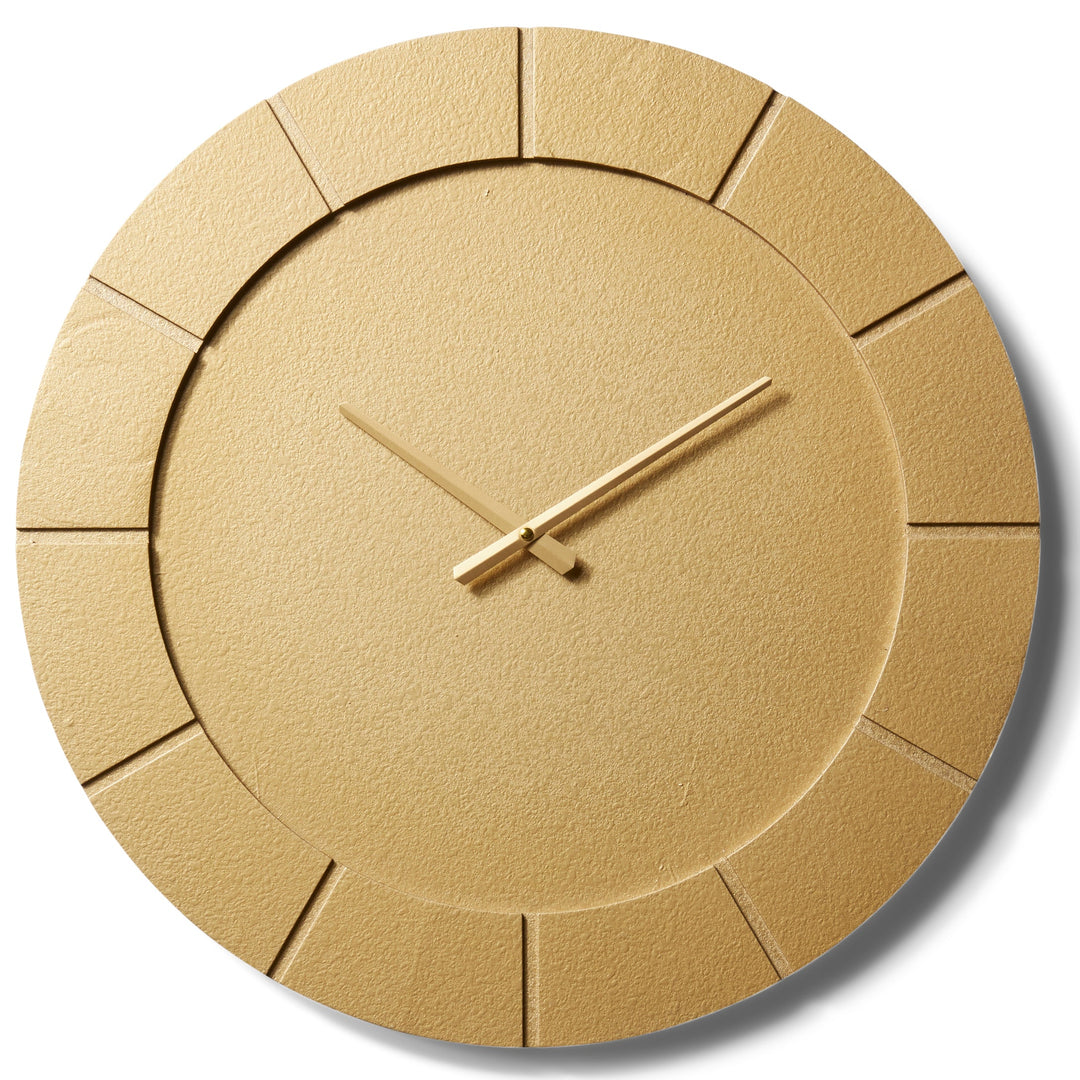 Elme Living Dakari Minimal Designer Debossed Markers Wall Clock Gold 60cm WL.006.GD 1