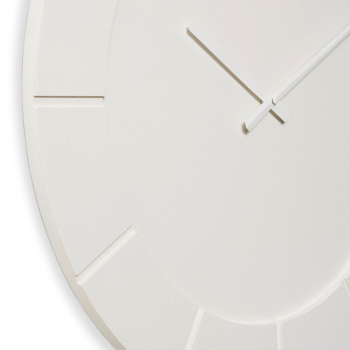 Elme Living Dakari Minimal Designer Debossed Markers Wall Clock White 60cm WL.006.WH 2