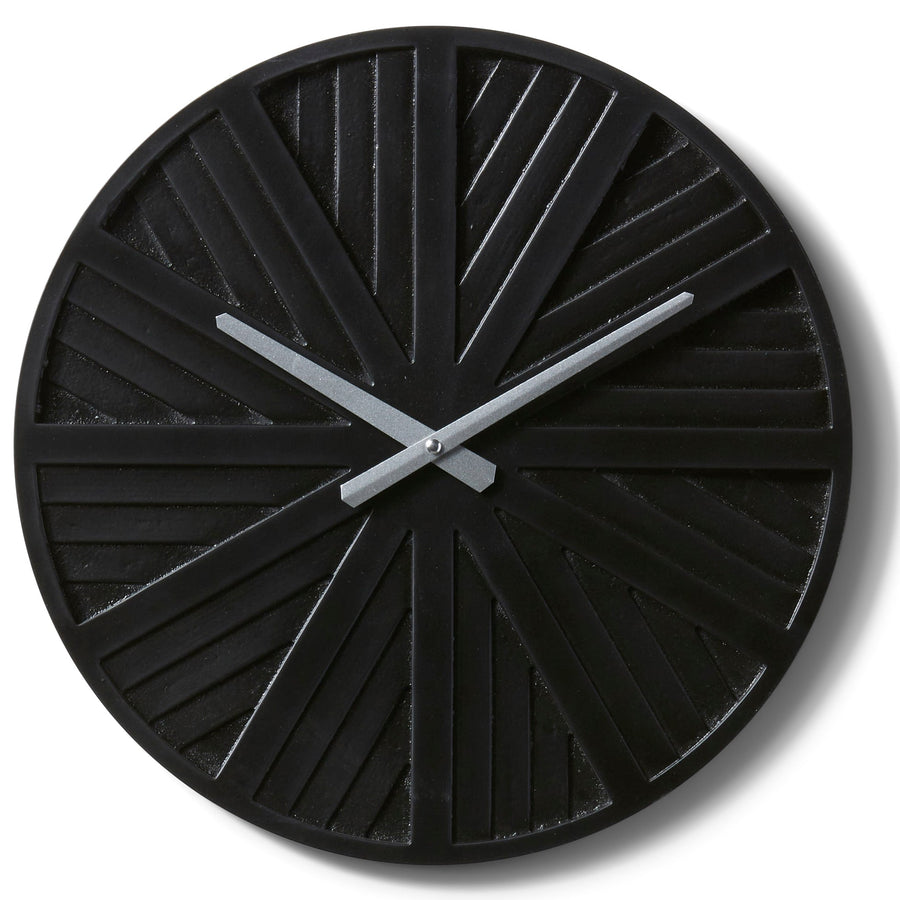 Elme Living Jayanta Designer Stepped Face Wall Clock Black 40cm WL.005.BK 1