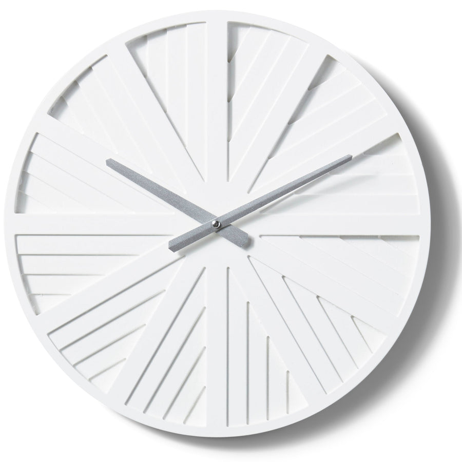 Elme Living Jayanta Designer Stepped Face Wall Clock White 40cm WL.005.WH 1