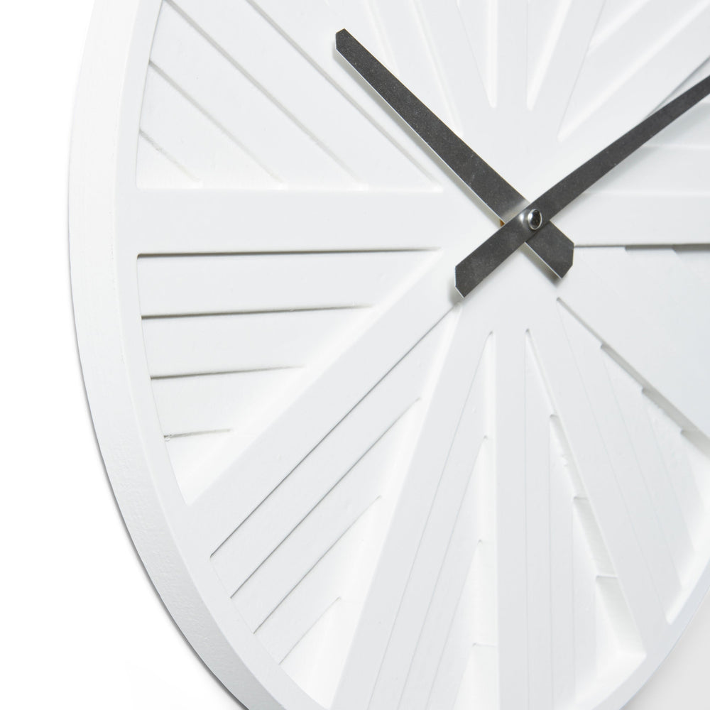 Elme Living Jayanta Designer Stepped Face Wall Clock White 40cm WL.005.WH 2