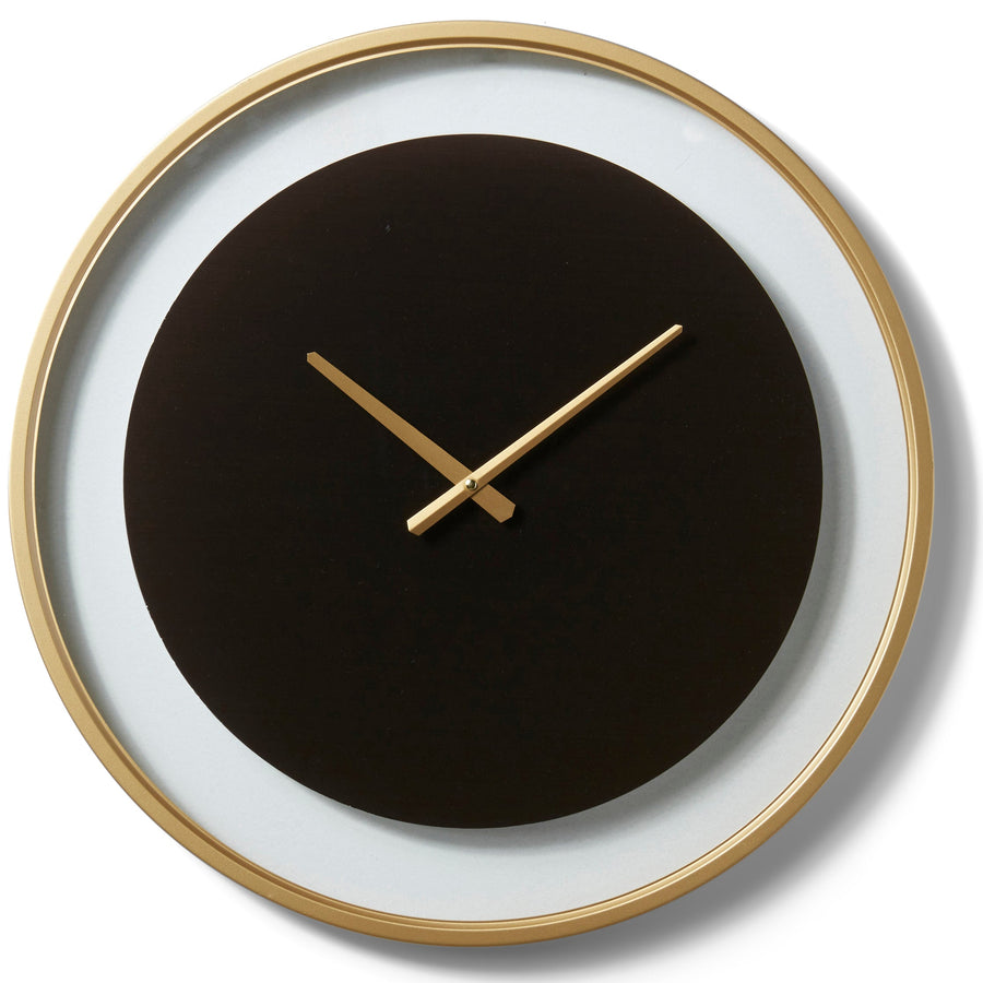 Elme Living Judson Minimal Metal Wall Clock Black Gold White 60cm WL.004.BK 1