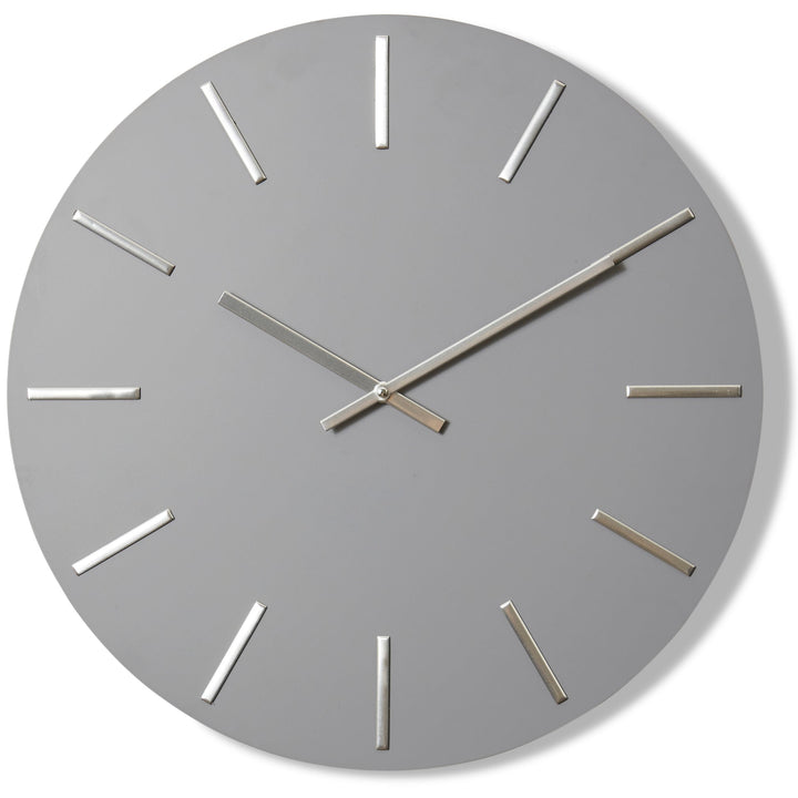 Elme Living Maddox Classic Markers Wall Clock Grey and Silver 50cm WL.014.GYSV 1