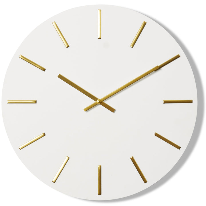 Elme Living Maddox Classic Markers Wall Clock White and Gold 50cm WL.014.WHGD 1