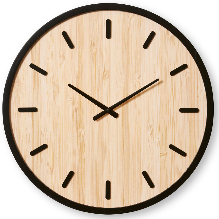 Elme Living Tyson Classic Metal Wood Markers Wall Clock Black 60cm WL.010.BK 1