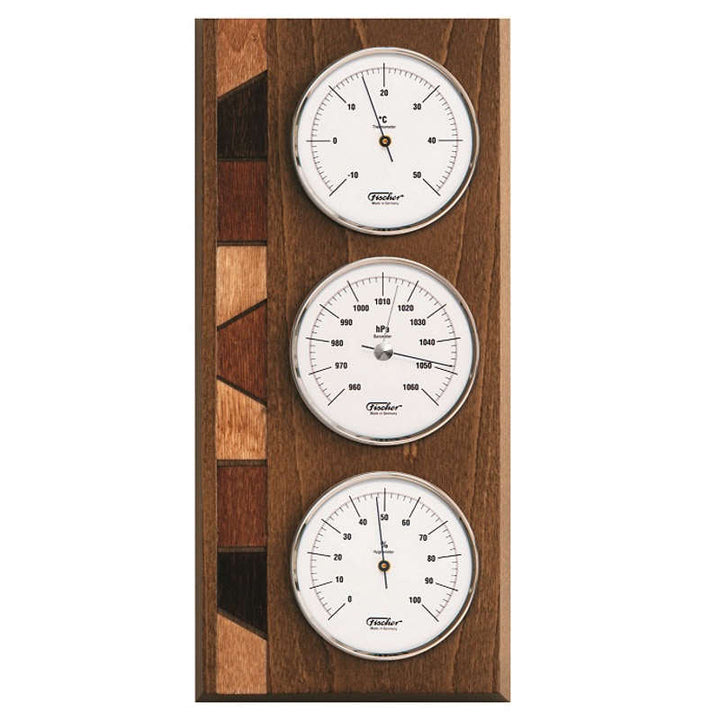 Fischer Malcolm Weather Station Rustic Oak 34cm 9171-31 2