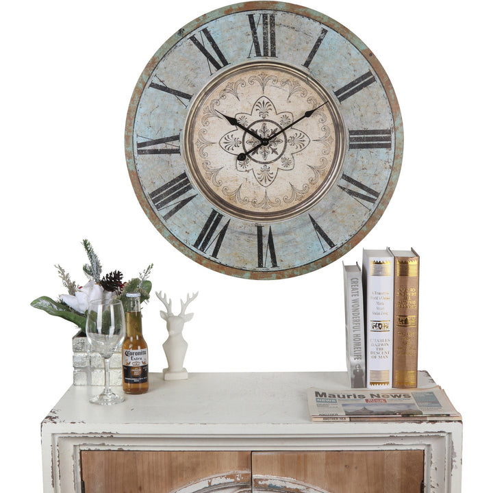 French Provincial Fleur Wall Clock 60cm 56010CLK 4