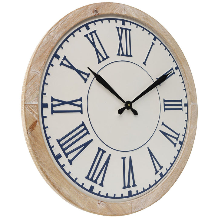 Yearn Hamptons Blue and White Wall Clock 60cm 24333CLK 1