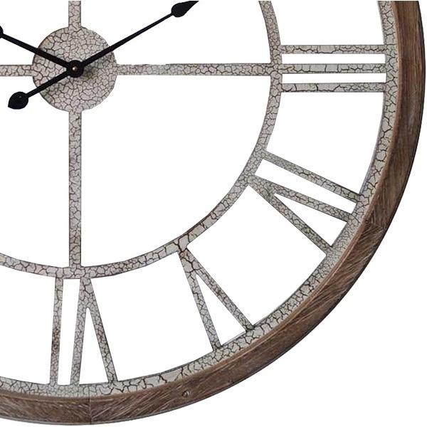 Hamptons Crackle Finish Floating Wall Clock 93cm 11704CLK Bottom