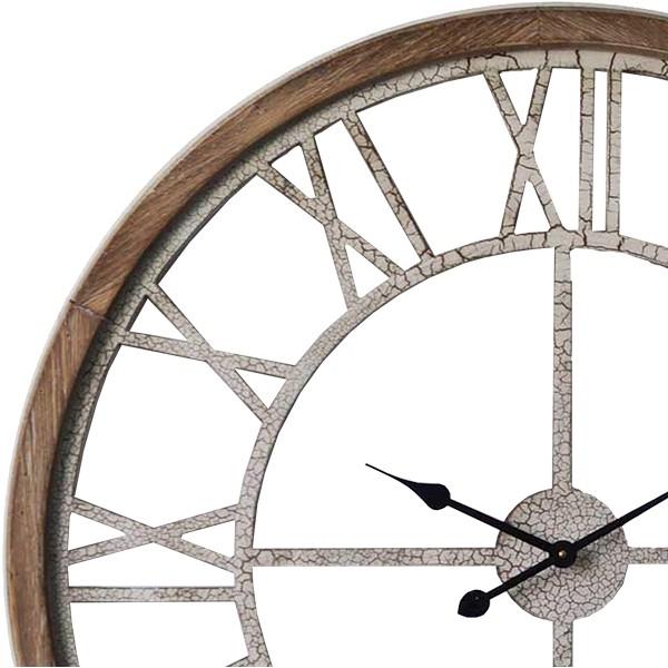 Hamptons Crackle Finish Floating Wall Clock 93cm 11704CLK Top